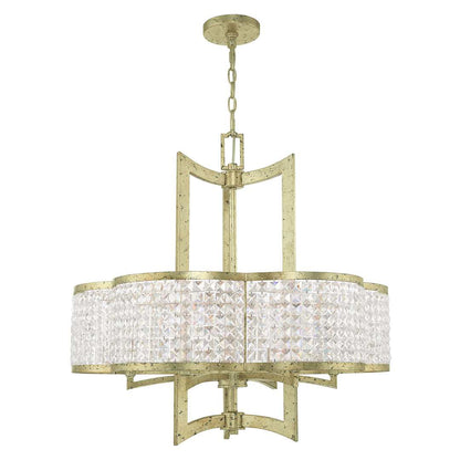 Grammercy 6 Light 26" Wide Single Chandelier with Clear Crystal Diffusers