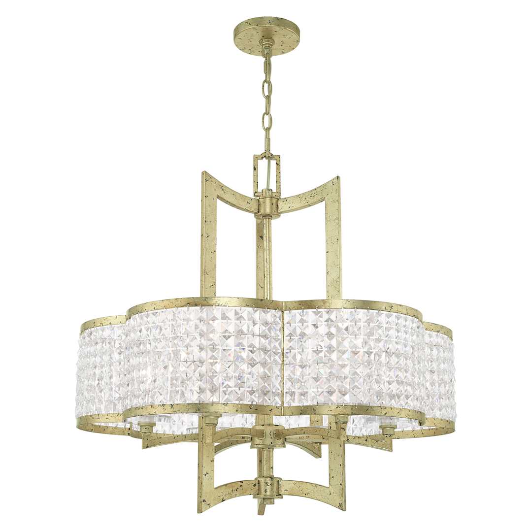 Grammercy 6 Light 26" Wide Single Chandelier with Clear Crystal Diffusers
