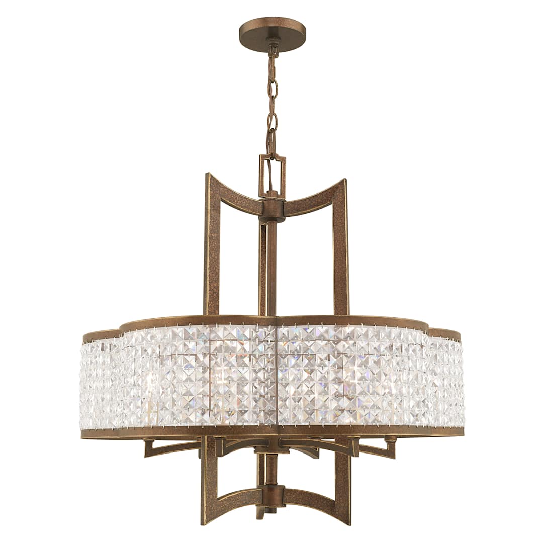 Grammercy 6 Light 26" Wide Single Chandelier with Clear Crystal Diffusers