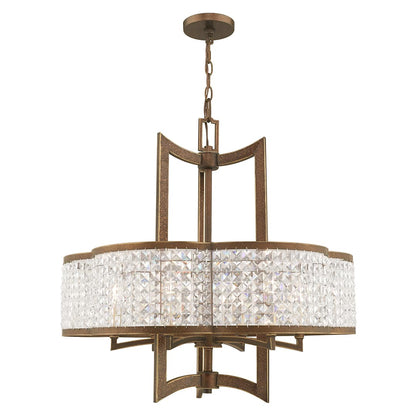 Grammercy 6 Light 26" Wide Single Chandelier with Clear Crystal Diffusers