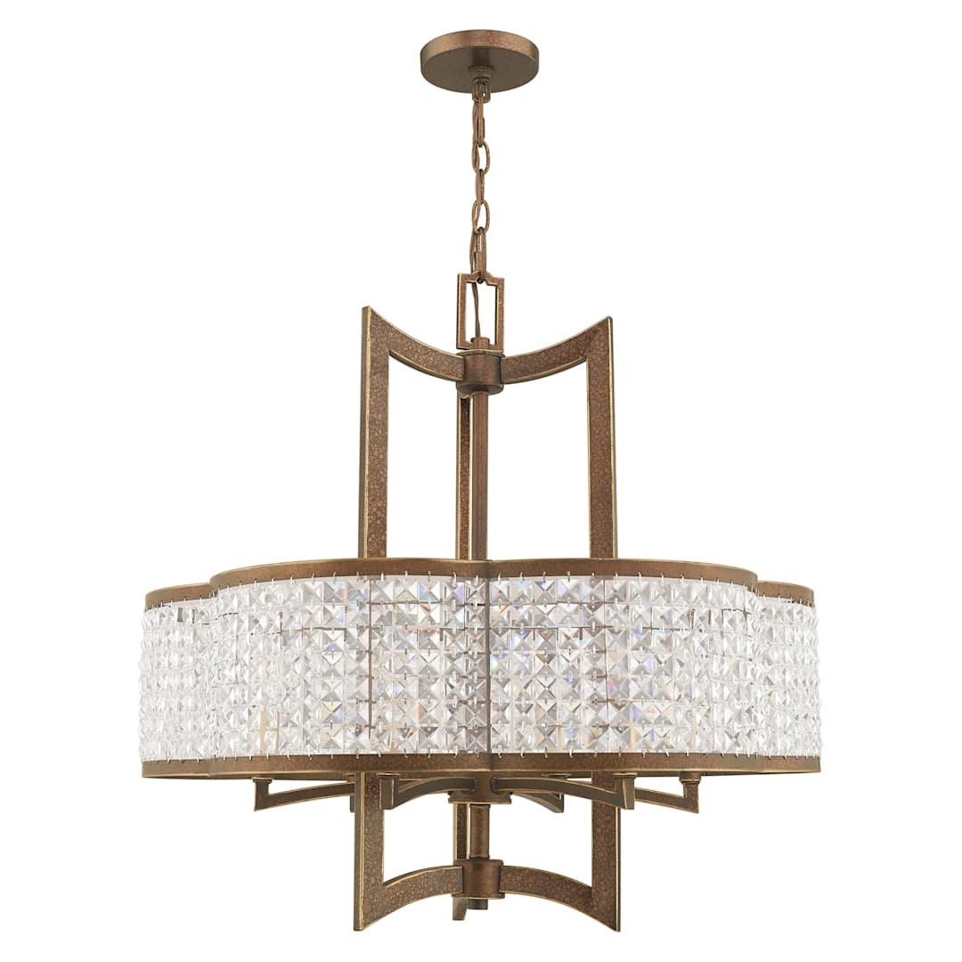 Grammercy 6 Light 26" Wide Single Chandelier with Clear Crystal Diffusers
