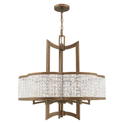 Grammercy 6 Light 26" Wide Single Chandelier with Clear Crystal Diffusers