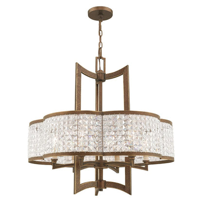 Grammercy 6 Light 26" Wide Single Chandelier with Clear Crystal Diffusers