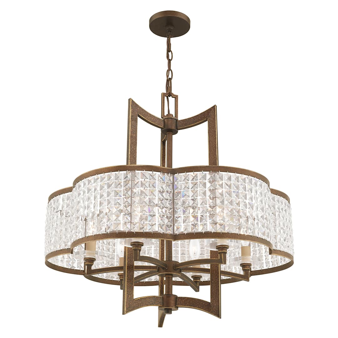 Grammercy 6 Light 26" Wide Single Chandelier with Clear Crystal Diffusers