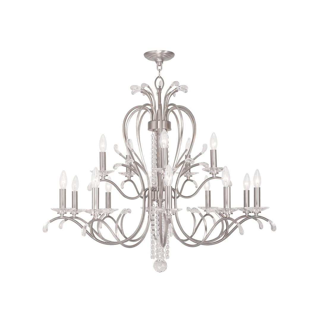 Serafina 15 Light 2 Tier Crystal Candle Style Chandelier