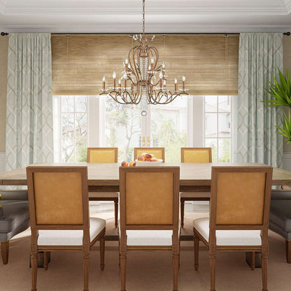 Serafina 15 Light 2 Tier Crystal Candle Style Chandelier