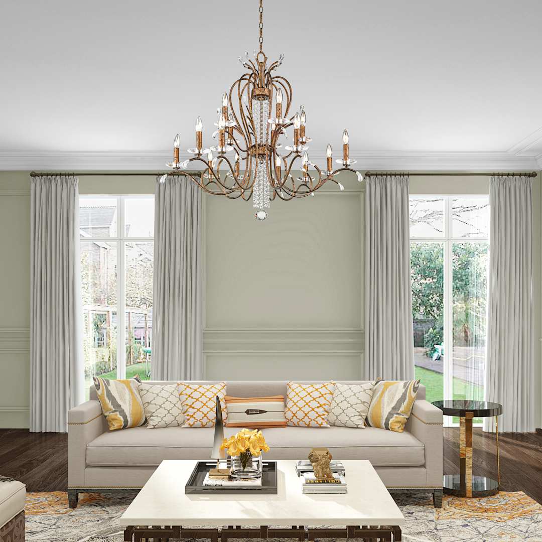 Serafina 15 Light 2 Tier Crystal Candle Style Chandelier