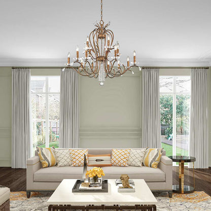 Serafina 15 Light 2 Tier Crystal Candle Style Chandelier