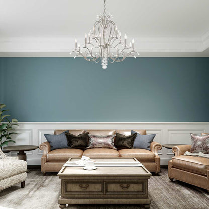 Serafina 15 Light 2 Tier Crystal Candle Style Chandelier