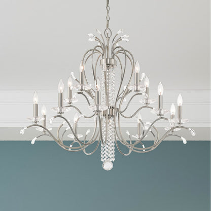 Serafina 15 Light 2 Tier Crystal Candle Style Chandelier