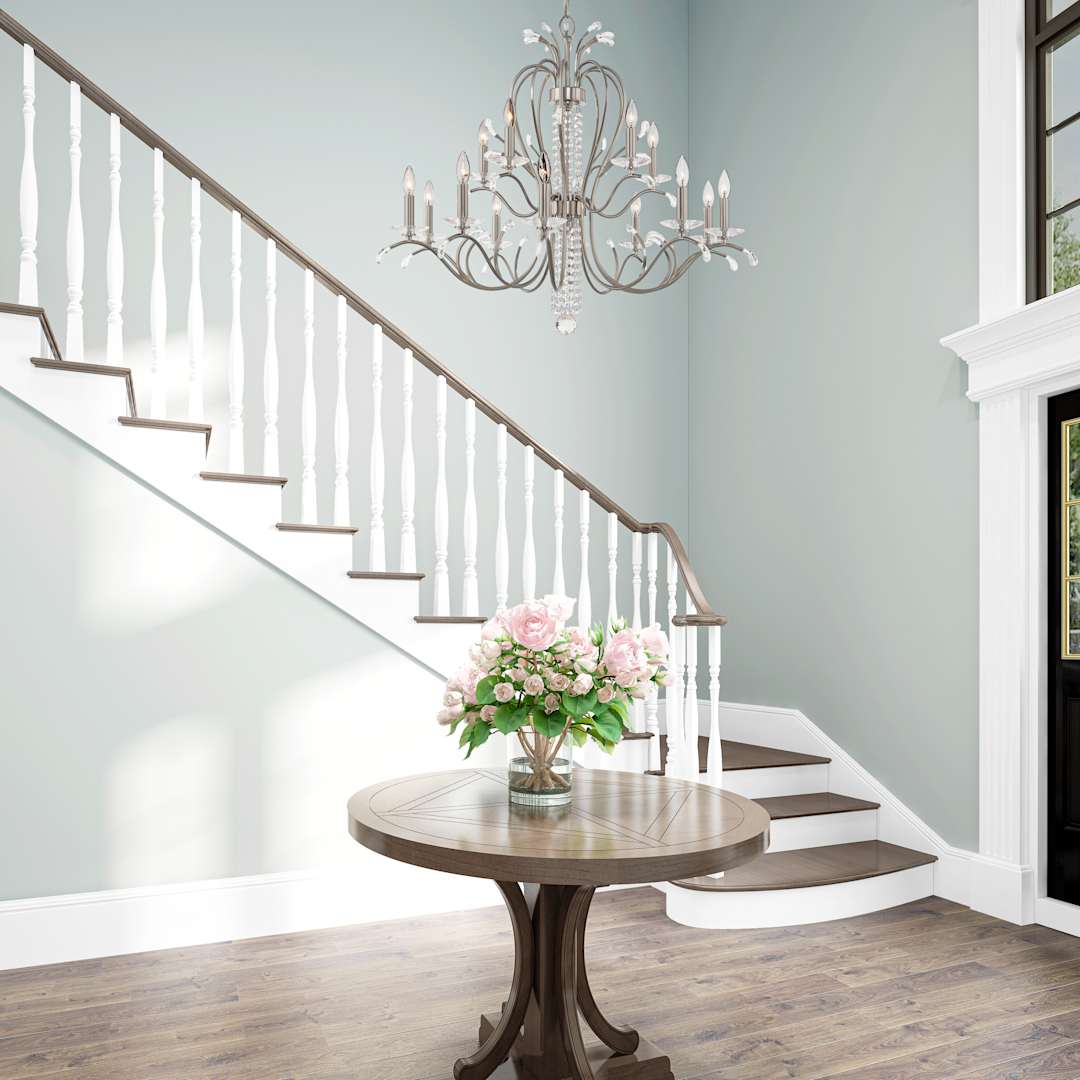 Serafina 15 Light 2 Tier Crystal Candle Style Chandelier