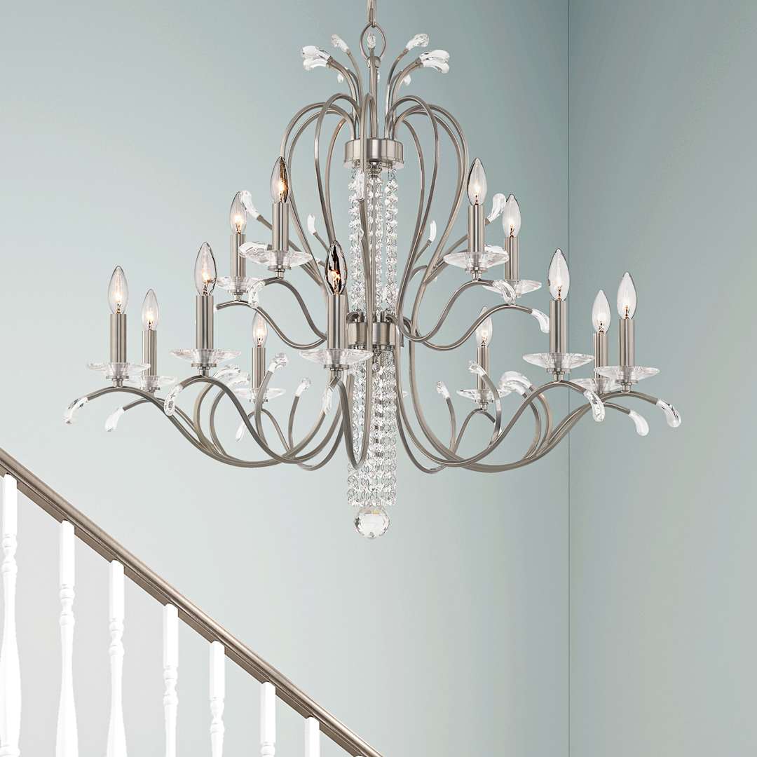 Serafina 15 Light 2 Tier Crystal Candle Style Chandelier
