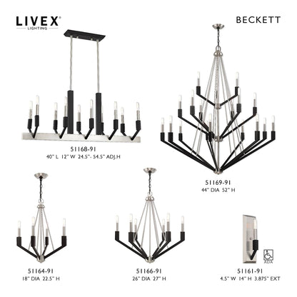 Beckett 18 Light 44" Wide Chandelier
