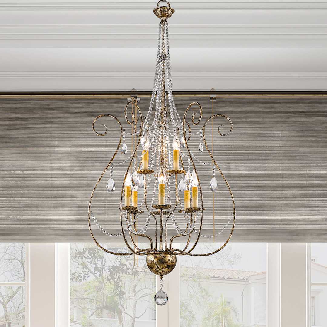 Isabella 9 Light 2 Tier Chandelier