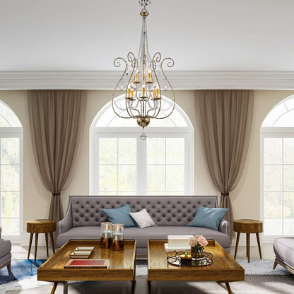 Isabella 9 Light 2 Tier Chandelier