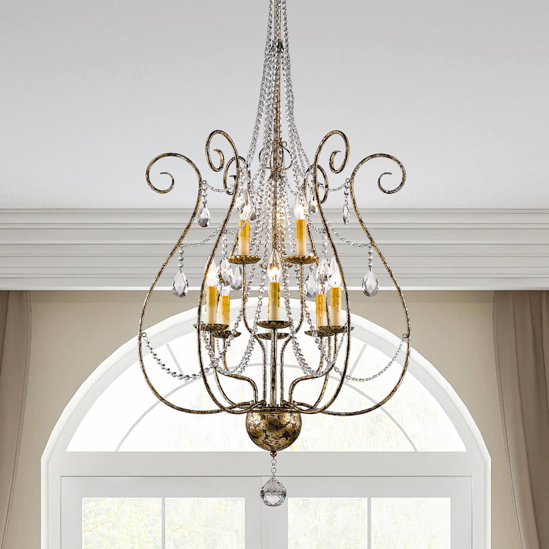 Isabella 9 Light 2 Tier Chandelier