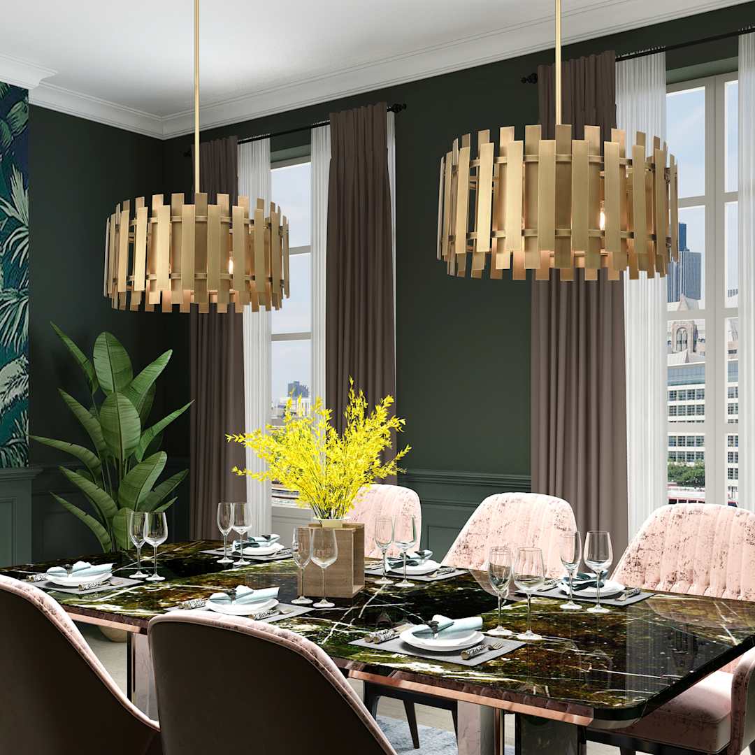 Greenwich 6 Light 24" Wide Drum Chandelier