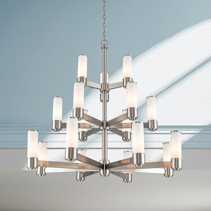 Weston 17 Light 44" Wide 3 Tier Chandelier with Hand-Blown Glass