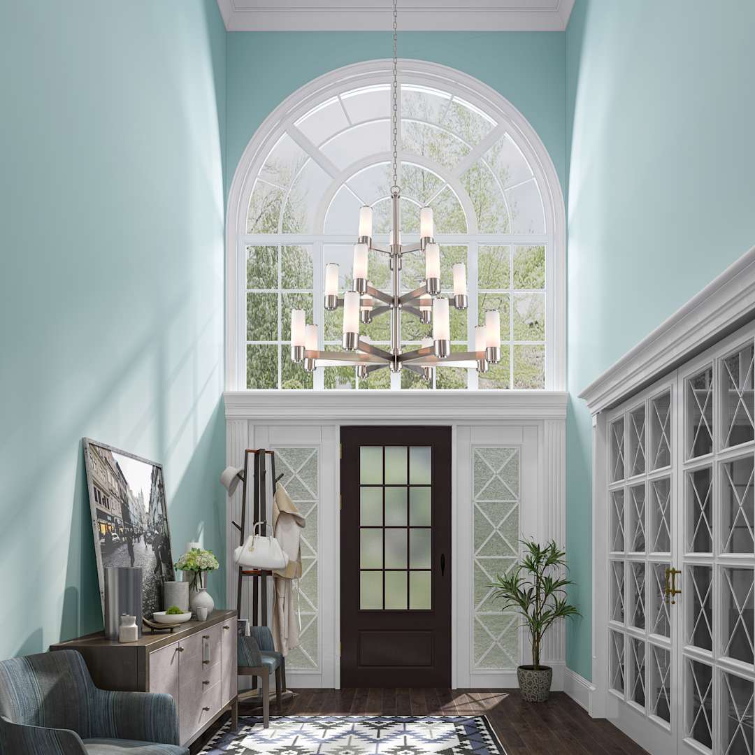 Weston 17 Light 44" Wide 3 Tier Chandelier with Hand-Blown Glass