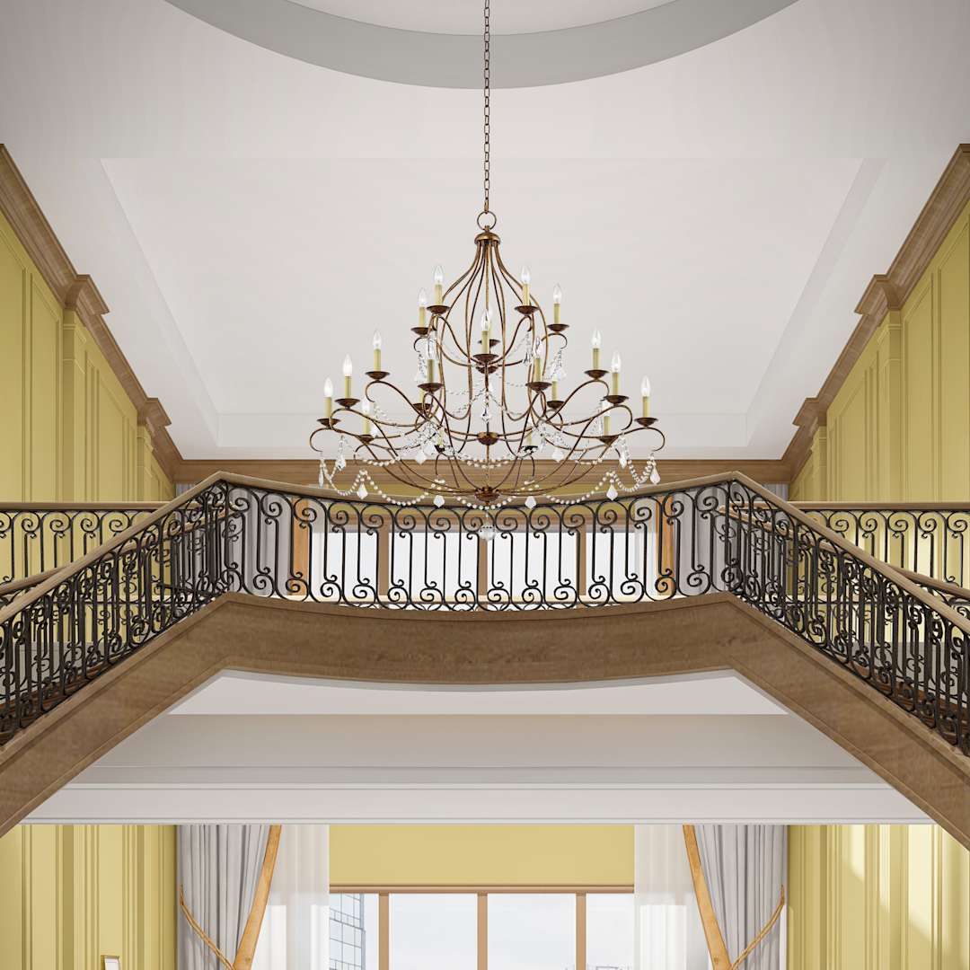 Chesterfield 12 Light 3 Tier Chandelier with Crystal Accents