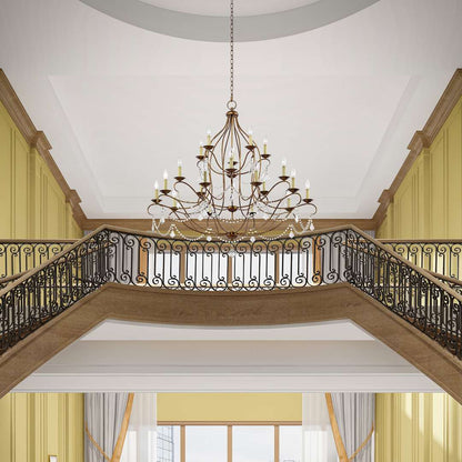 Chesterfield 12 Light 3 Tier Chandelier with Crystal Accents