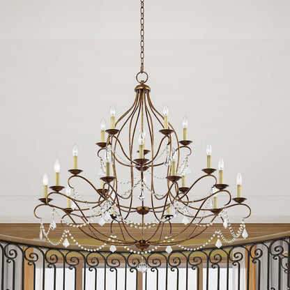 Chesterfield 12 Light 3 Tier Chandelier with Crystal Accents