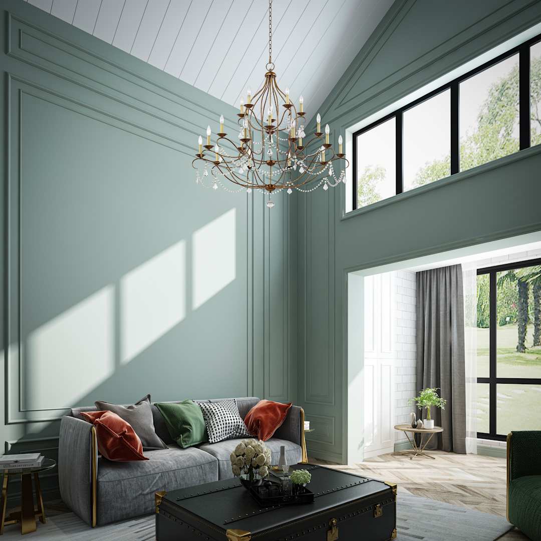 Chesterfield 12 Light 3 Tier Chandelier with Crystal Accents