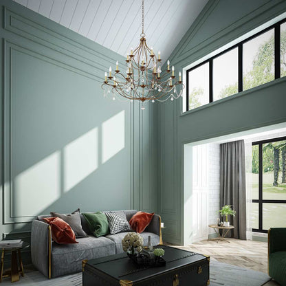 Chesterfield 12 Light 3 Tier Chandelier with Crystal Accents