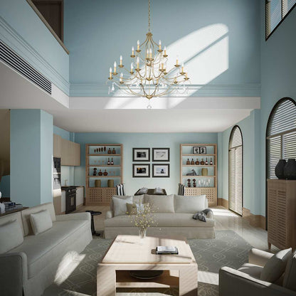 Chesterfield 12 Light 3 Tier Chandelier with Crystal Accents