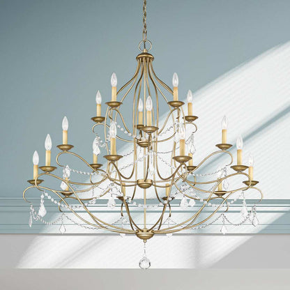 Chesterfield 12 Light 3 Tier Chandelier with Crystal Accents