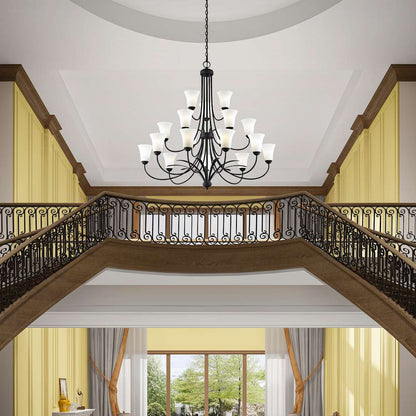 Ridgedale Up Lighting 3 Tier Chandelier with 18 Lights