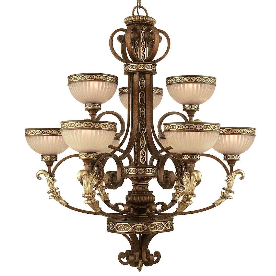 Seville 9 Light 2 Tier Chandelier