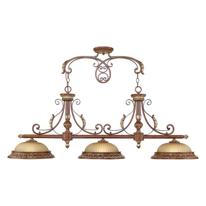 Villa Verona 3 Light 1 Tier Linear Chandelier