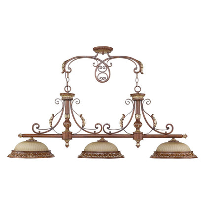 Villa Verona 3 Light 1 Tier Linear Chandelier
