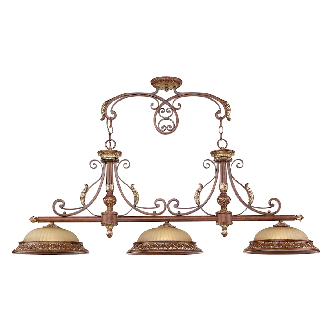Villa Verona 3 Light 1 Tier Linear Chandelier