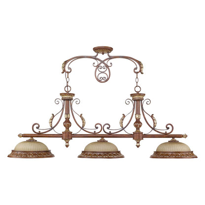 Villa Verona 3 Light 1 Tier Linear Chandelier