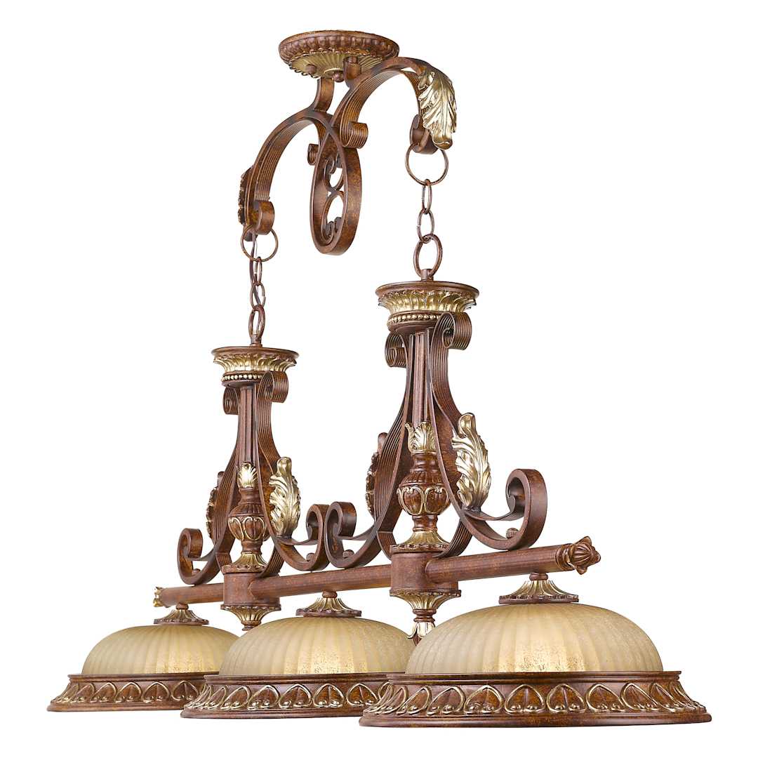 Villa Verona 3 Light 1 Tier Linear Chandelier