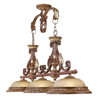 Villa Verona 3 Light 1 Tier Linear Chandelier