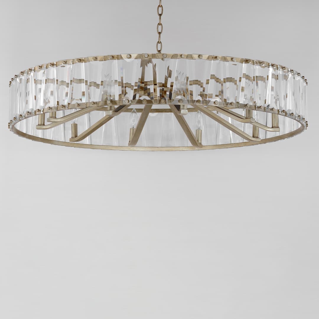 Odeon 10 Light 40" Wide Crystal Drum Chandelier