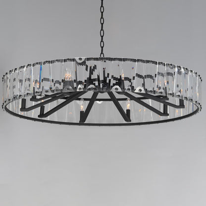 Odeon 10 Light 40" Wide Crystal Drum Chandelier