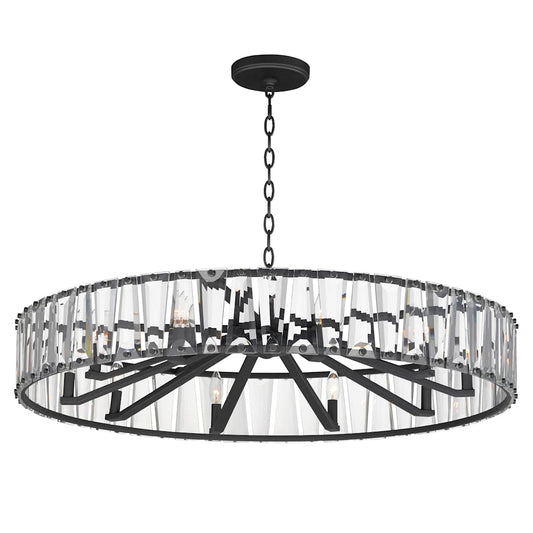 Odeon 10 Light 40" Wide Crystal Drum Chandelier