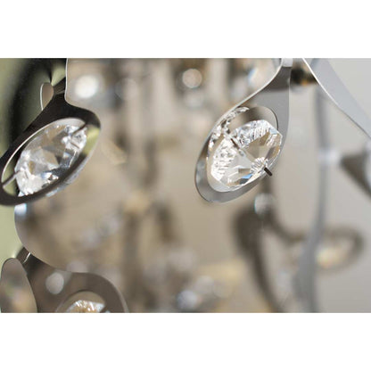 Comet 21 Light 50" Beveled Crystal Glass Pendant