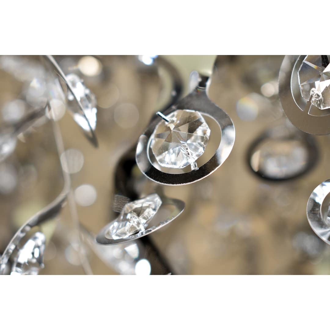 Comet 21 Light 50" Beveled Crystal Glass Pendant