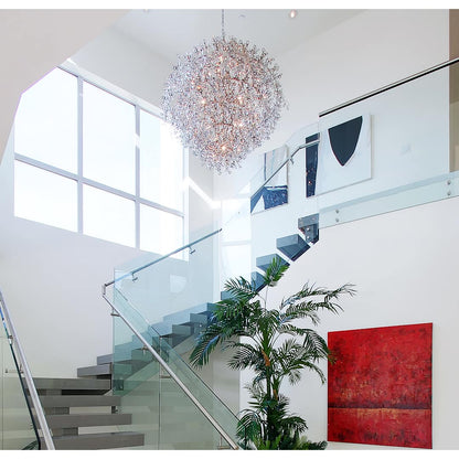 Comet 21 Light 50" Beveled Crystal Glass Pendant