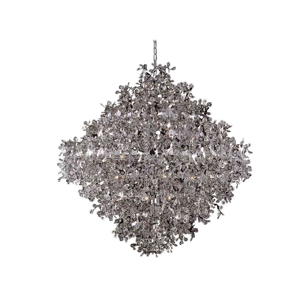 Comet 21 Light 50" Beveled Crystal Glass Pendant