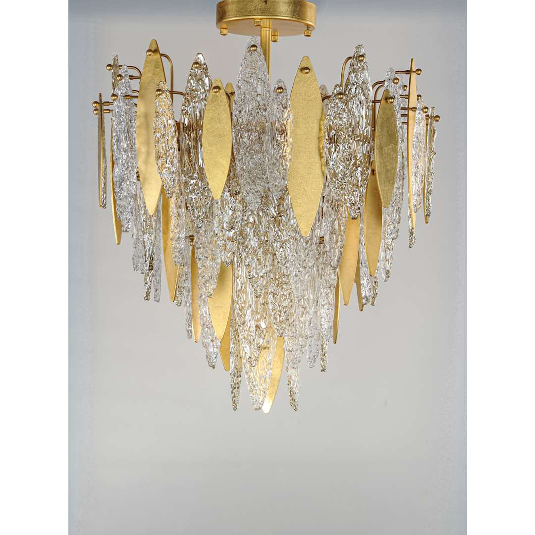 Majestic 10 Light 24" Wide Semi-Flush Waterfall Ceiling Fixture