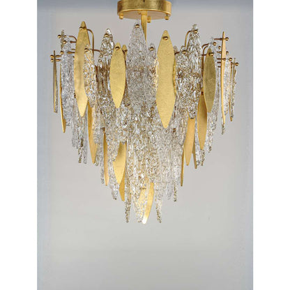 Majestic 10 Light 24" Wide Semi-Flush Waterfall Ceiling Fixture