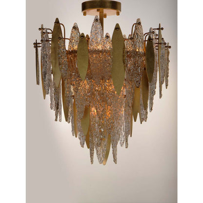 Majestic 10 Light 24" Wide Semi-Flush Waterfall Ceiling Fixture