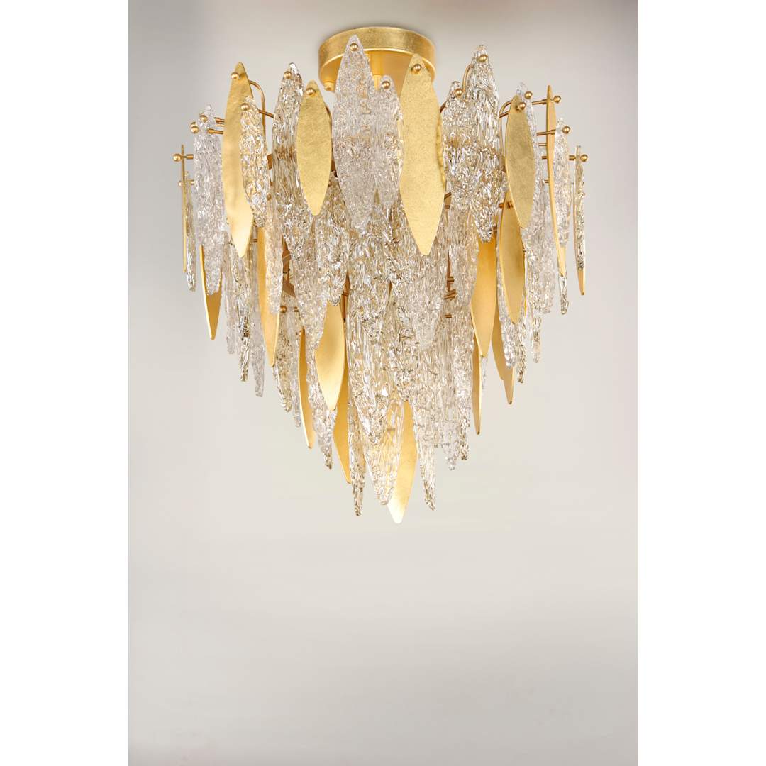 Majestic 10 Light 24" Wide Semi-Flush Waterfall Ceiling Fixture