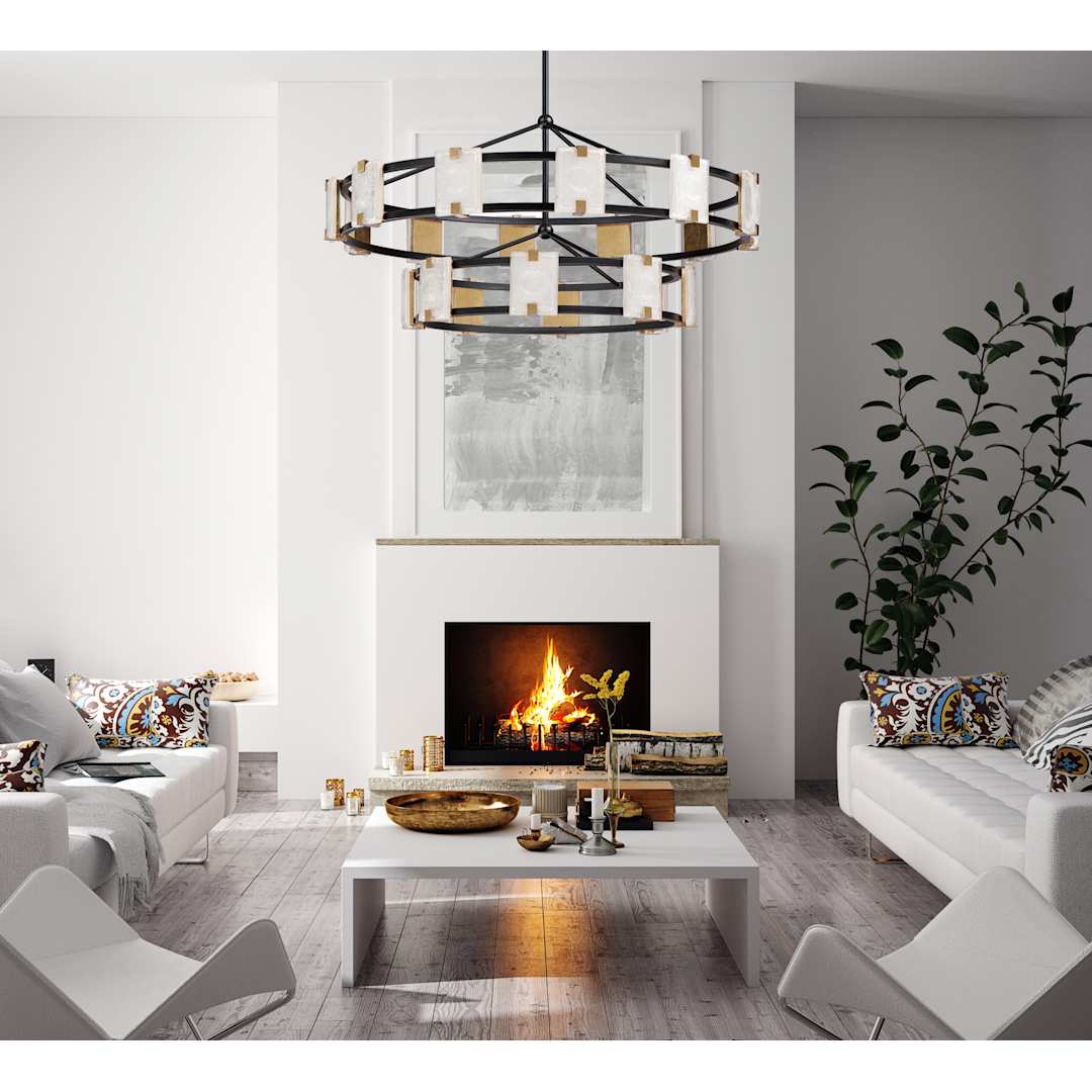 Radiant 2 Light 42" Wide LED Ring Chandelier